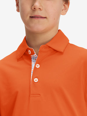 Boys Quick Dry Fit Athletic Solid Polo Shirts