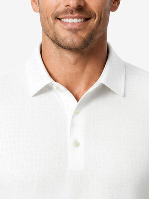 Nylon Blend Casual Jacquard Polo Shirts