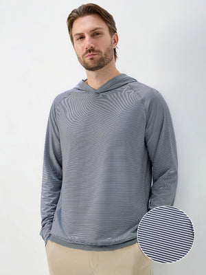 Pin Stripes Lightweight Hoodies Sweatshirts with Pockets