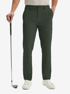 Water Repellent Classic Fit Flat Front Golf Dress Pants