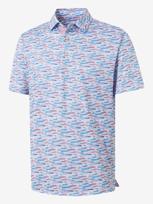 3D rendering of colorful graffiti performance quick dry print golf polos