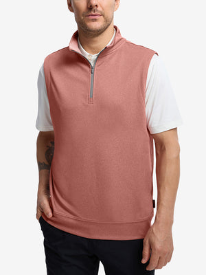 Lightweight Sleeveless Quarter Zip Golf Vest