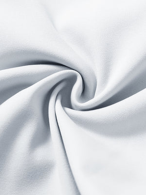 Fabric close-up showing the fleece stretch material of misty grey fleece stretch water resistant boys joggers.