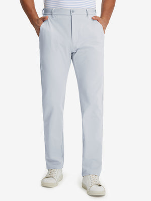 Model wearingGolf Lightweight Fleece Lined Dress Pants in misty grey, lower body front view