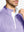 Front view from nose to chest of model wearing Pinstripe Quarter Zip Pullover – LAVENDER MELANGE