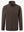 Winter thermal outdoor water resistant fleece jacket in coffee brown, front 3D view highlighting clean structure and fabric