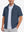 Model front upper body portrait display, lightweight upf50+ short sleeve golf vests jacket in misty blue
