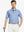 MAELREG Men's Performance Jersey Print Polo in Blue White Mosaic – front half-body with golf pose