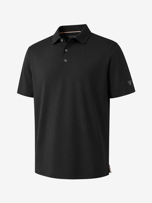 Nylon Blend Casual Jacquard Polo Shirts