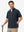 Upper body wearing view on model, lightweight upf50+ short sleeve golf vests jacket in dark grey