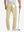 Back view of lightweight flat front casual trousers, showing structure and fit in khaki.