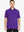 Half-body front pose with golf club in PURPLE Ventilated Pique Performance Polo