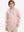 Model front upper body with one hand in pocket, stylish youth full print hoodies pullover in orange sea wave.