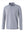 Front 3D view of Long sleeve pinstripe jersey polo in navy stripe with sharp stripe pattern