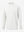 3D front display of Men’s Long Sleeve Mock Turtleneck Shirt in White, clean and modern fit.