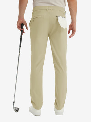 Water Repellent Classic Fit Flat Front Golf Dress Pants