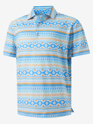 Youth Print Stretch Lightweight Polo Shirts