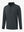 3D view of DARK GREY HEATHER Quarter Zip Melange Pullover showing shape and melange pattern.