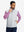 Model front half-body shot with one hand in pocket wearing sleeveless softshell fleece outdoor vests with 6 pockets in light gray