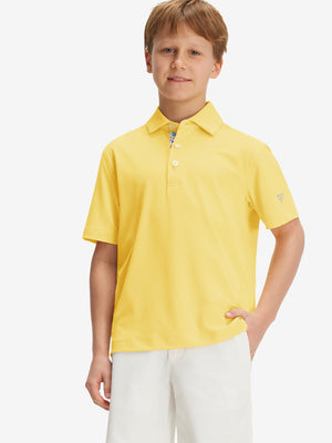 Boys Quick Dry Fit Athletic Solid Polo Shirts
