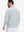 Back upper body view of Fleece lined golf quarter zip with smooth grey mist finish
