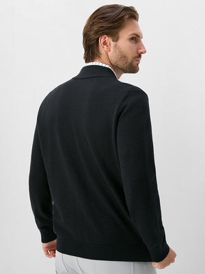 Wool Full Zip Sweater Bomber Jackets