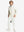 Youth Winter Micro-fleece Quarter Zip Pullover in beige, model wearing tennis bag, front view