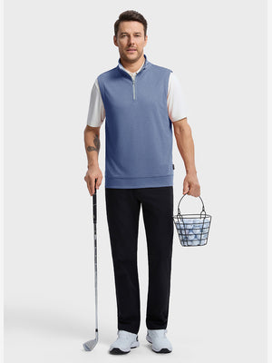 Lightweight Sleeveless Quarter Zip Golf Vest