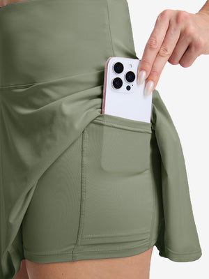 Women's High Waisted Golf Skirts with 4 Inner Pockets