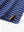 Close-up of vented hem on DARK BLUE/LIGHT BLUE STRIPE Polo with stripe precision