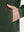 Hand in pocket detail of the Olive Green Quarter Zip Polar Fleece Sweatshirt, soft fleece fabric.