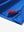 Hem detail of Long sleeve pinstripe jersey polo with neat finish in cobalt stripe