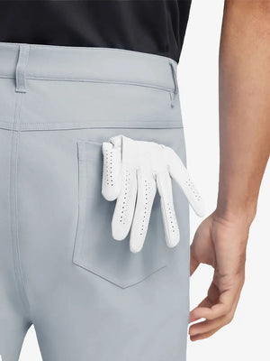 GLACIER GREY 4-way Stretch Performance Solid Shorts, back pocket holding golf glove, 7 Inch design