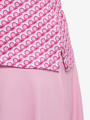 Women's Sleeveless Q-Zip Print Golf Shirts