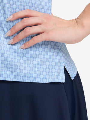 Women's Sleeveless Q-Zip Print Golf Shirts