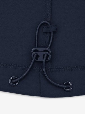 Partial shot of clothing exquisite design details, lightweight upf50+ short sleeve golf vests jacket in navy