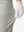 Detail view of stretch fabric on silver grey women's regular fit stretchy golf pants