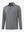 Black Grey Heather Skin-friendly Long Sleeve Melange Polo – 3D flat shirt display