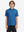 Model front upper body wearing Stylish print boys polo shirts in fresh blue graffiti style