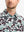 Front view from nose to chest wearing BROWN GREEN CAMO Stylish Printing Summer Shirt.