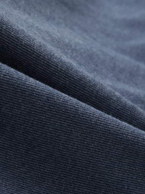 Heather Brushed Rib Knit Crewneck Sweatshirt