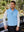 Light Blue Water Resistant Vest Jacket Outdoor Lifestyle Look