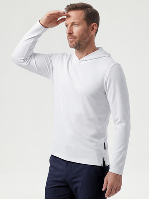 Vertical Stripes Ribbed Knit Hoodies Sweatshirt