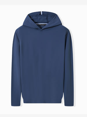 Vertical Stripes Ribbed Knit Hoodies Sweatshirt