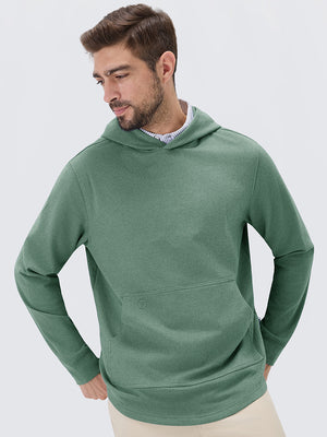 Stretch Ultra-Comfy Heather Brushed Rib Knit Hoodie
