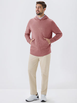 Stretch Ultra-Comfy Heather Brushed Rib Knit Hoodie