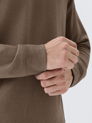 Stretch Ultra-Comfy Heather Brushed Rib Knit Hoodie