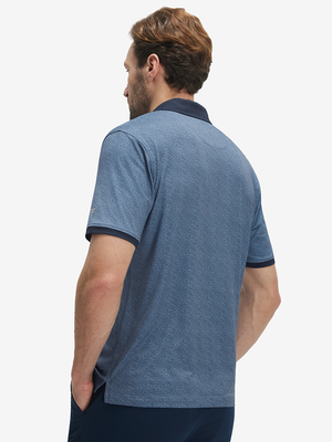 Stylish Full Print Contrast Collared Golf Polo Shirts