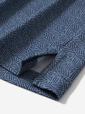 Stylish Full Print Contrast Collared Golf Polo Shirts