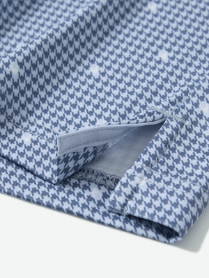 Stylish Full Print Contrast Collared Golf Polo Shirts